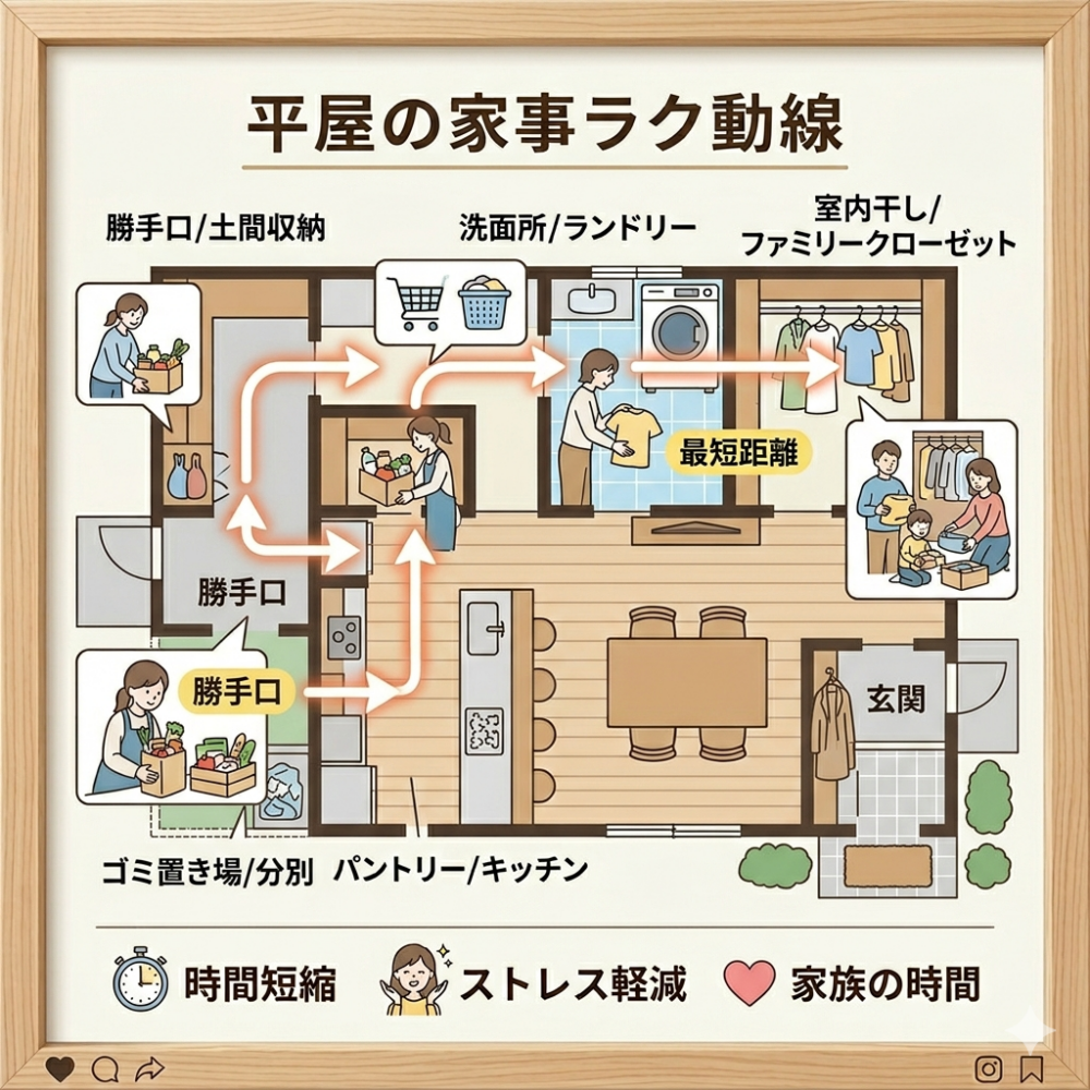 平屋の家事ラク動線